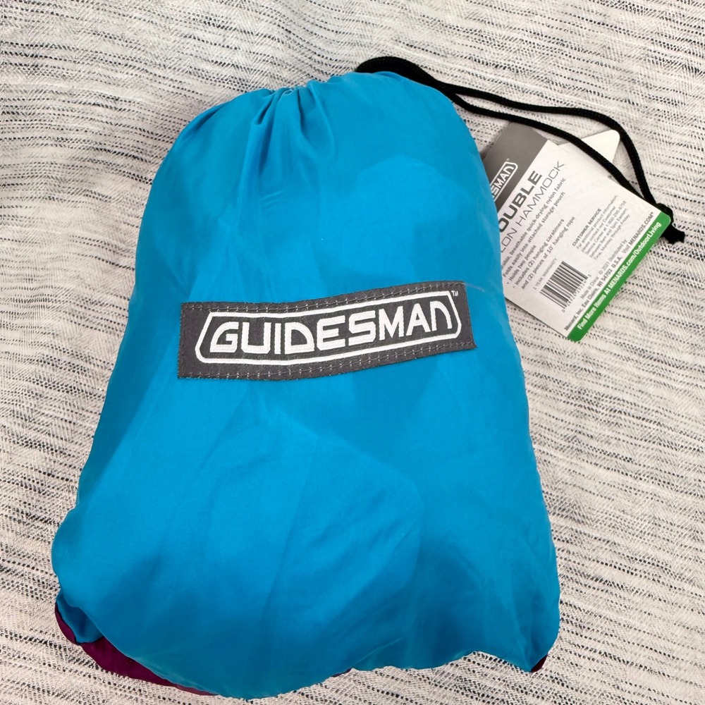 NEW Guidesman Double Nylon Hammock 400lb Backpacker Friendly Camping Outdoors